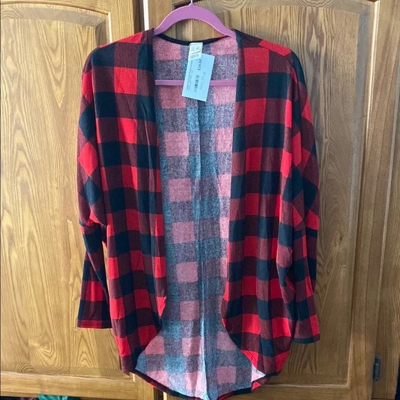 NWT 7th Ray buffalo Plaid Knit Cardigan size small - Picture 1 of 4